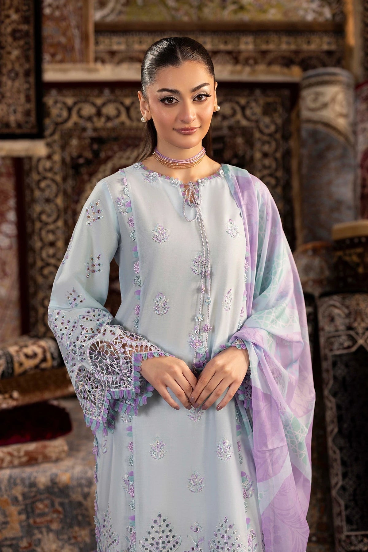 Adans Libas | Adans Chenille | CHENILLE 1696 - Luxury Dress - available at Maria Faisal in UK and USA.