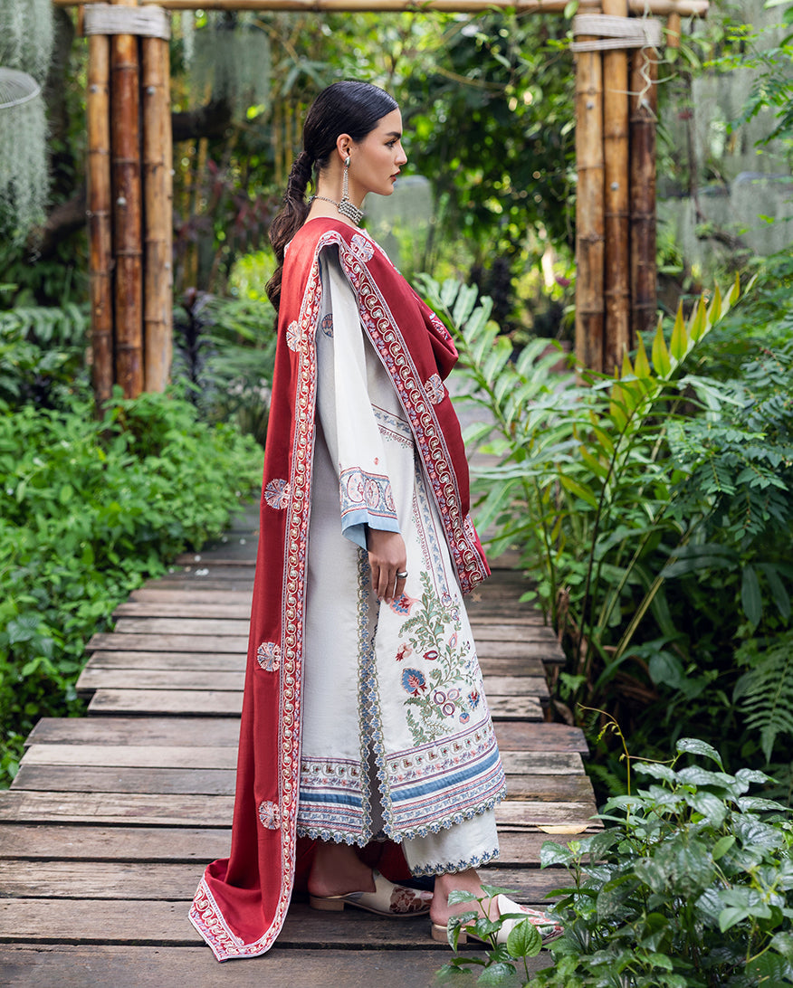 Mushq | Hemline Karandi | Coper Blaze - Casual Dress - available at Maria Faisal in UK and USA.