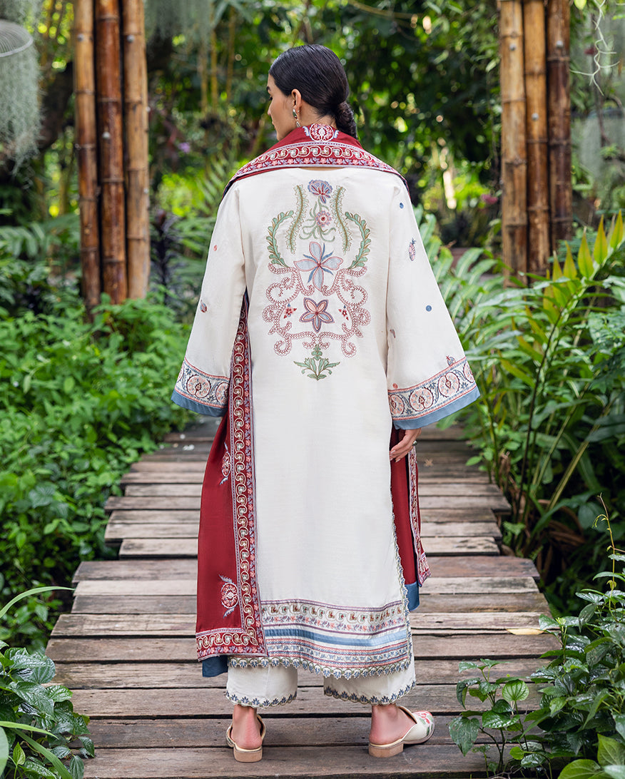Mushq | Hemline Karandi | Coper Blaze - Casual Dress - available at Maria Faisal in UK and USA.
