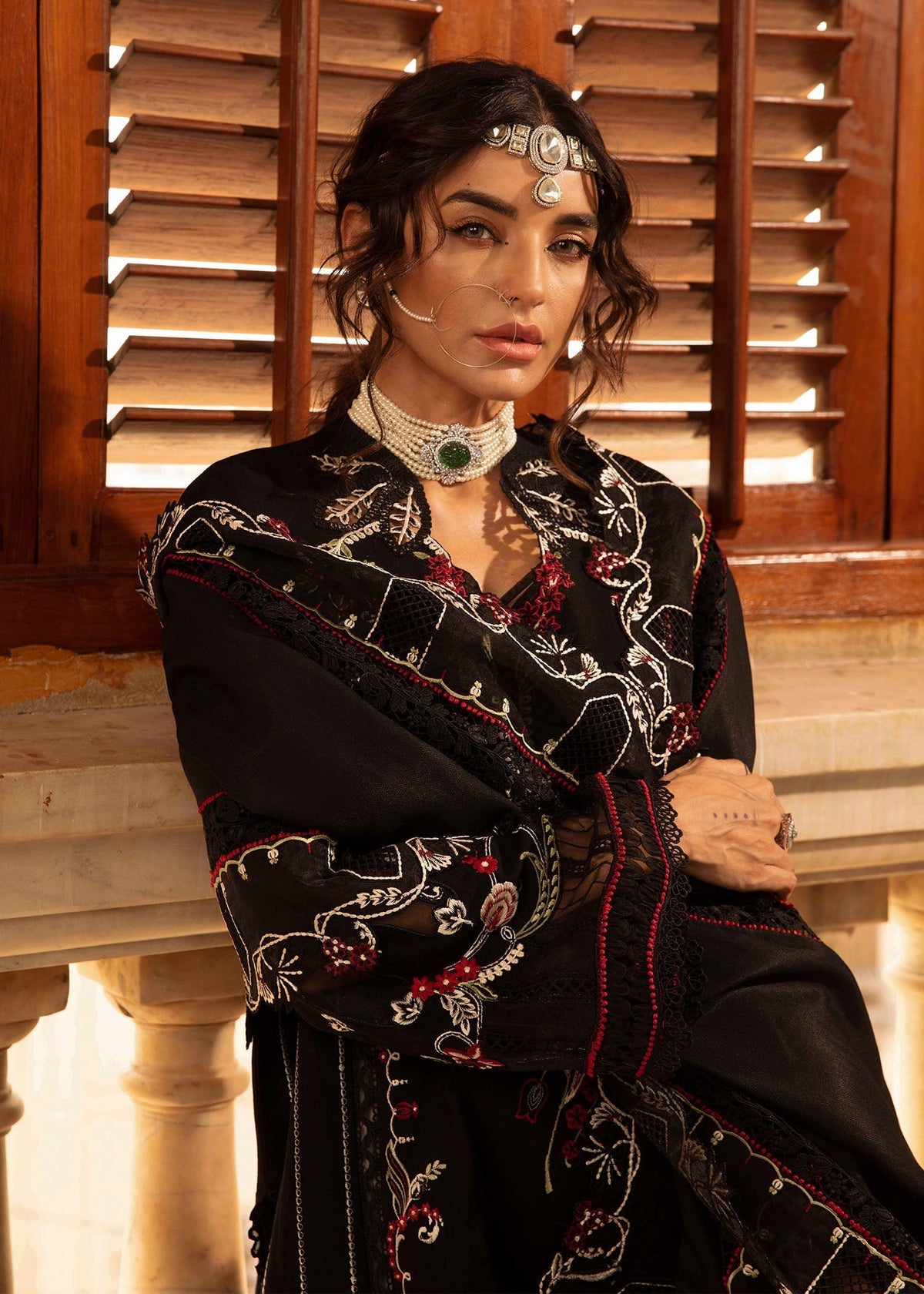 Crimson | Aaleen Winter 24 | Meenakari - Ladies Clothes 