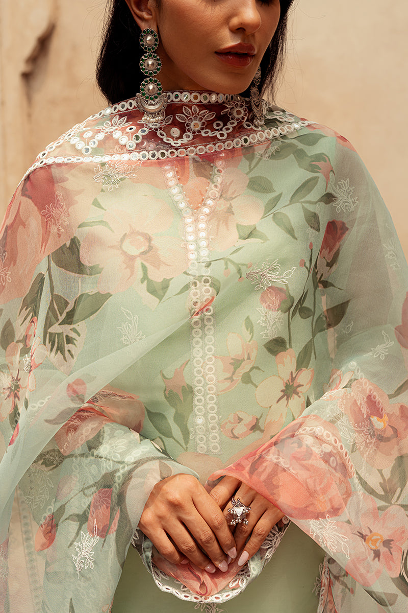 Cross Stitch | Eid Collection | ETHEREAL MINT - Maria Faisal