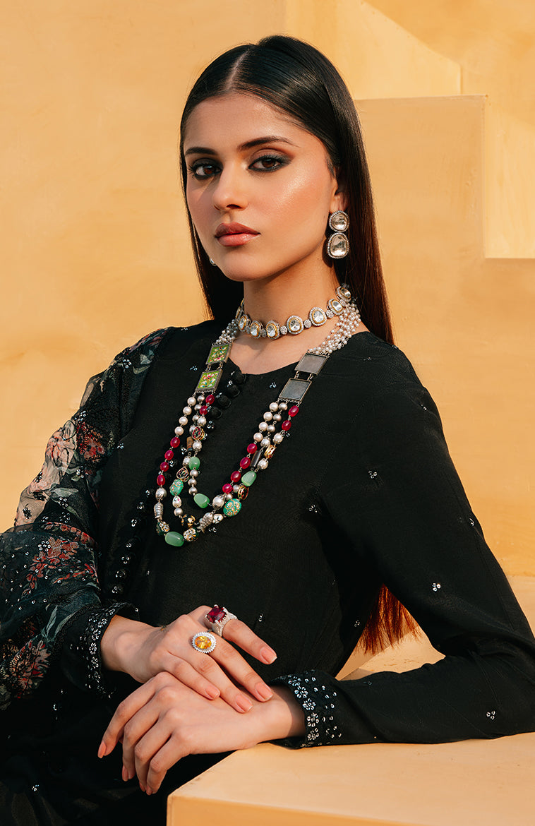 Cross Stitch | Eid Collection | BLACK DAHLIA - Maria Faisal