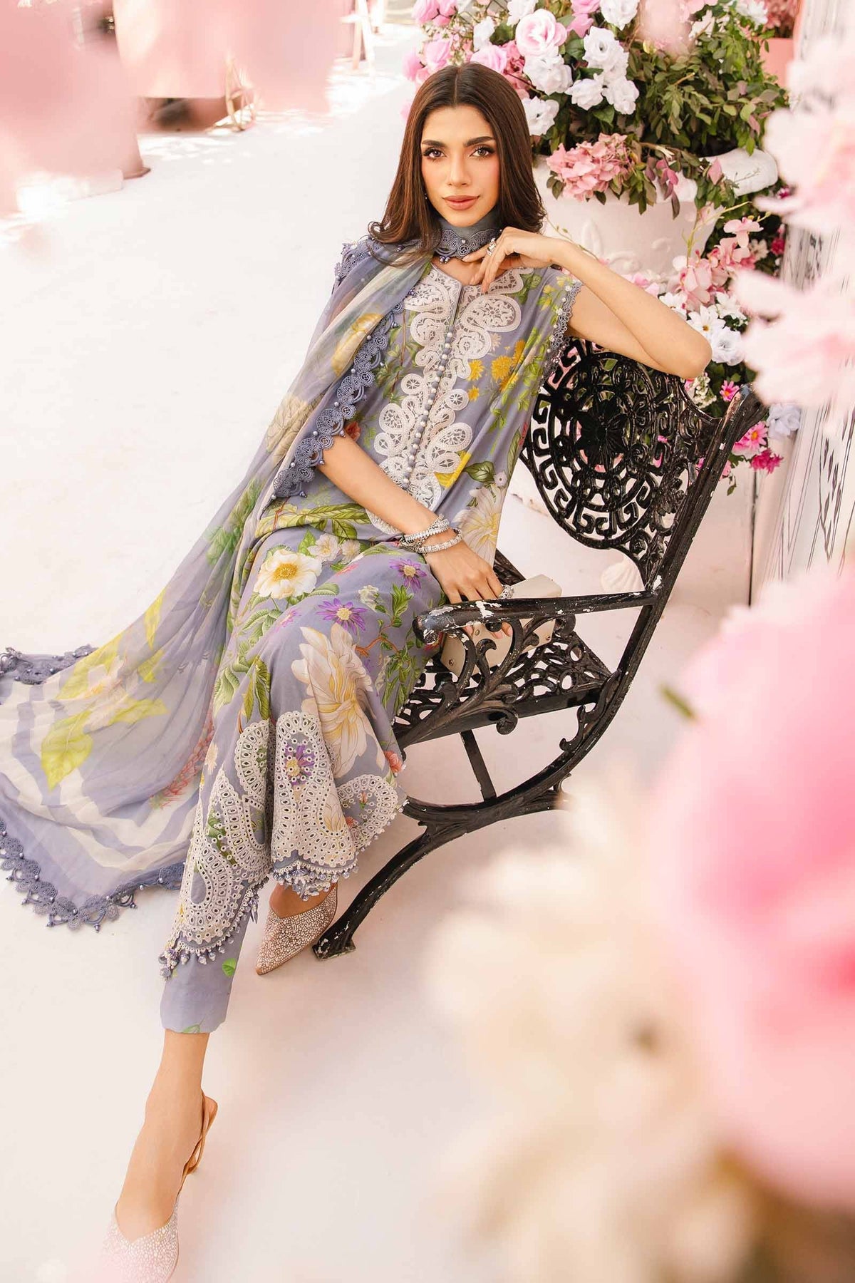 Maria B | M Prints Summer 25 | MPT-2604-A by Maria Faisal - Registered Vendor of : Maria B - type : Ladies Clothes - 100% original wedding dresses