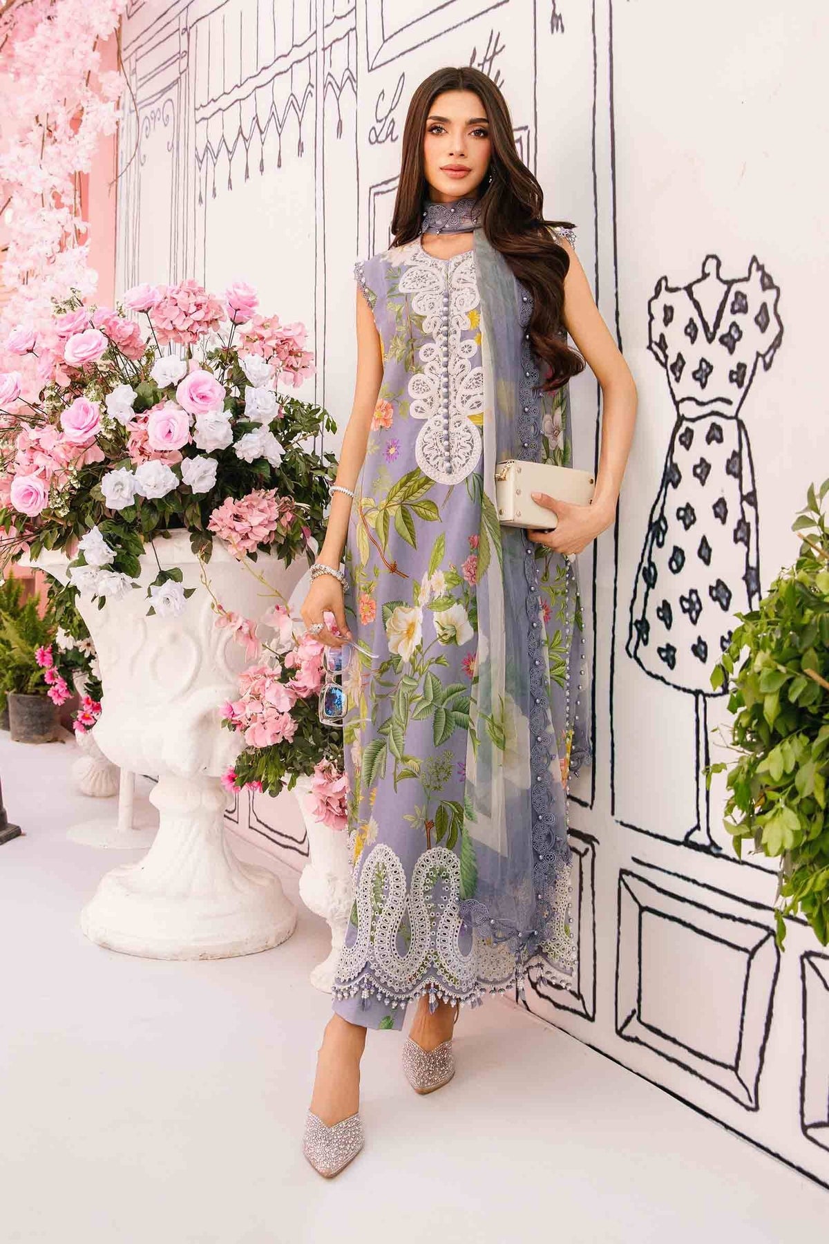 Maria B | M Prints Summer 25 | MPT-2604-A by Maria Faisal - Registered Vendor of : Maria B - type : Ladies Clothes - 100% original wedding dresses