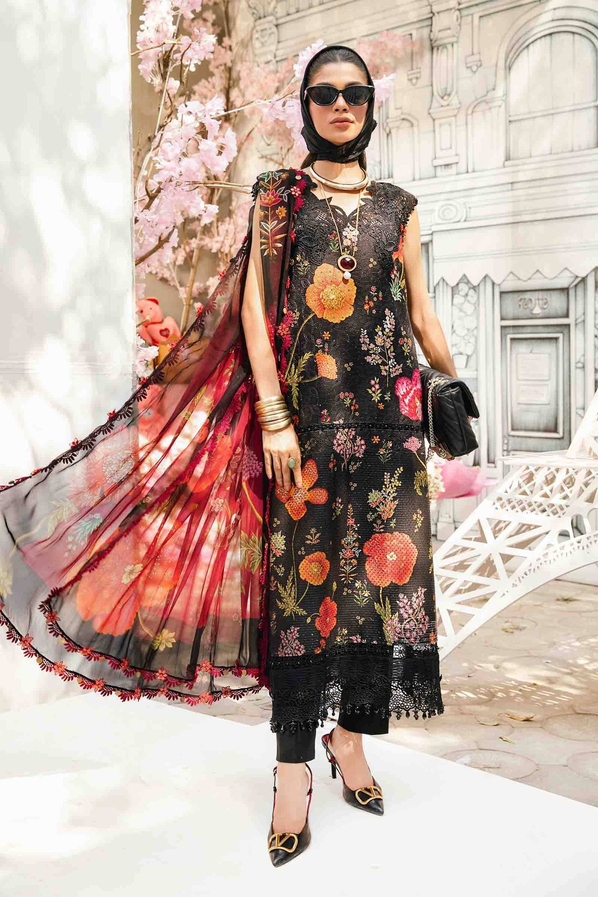 Maria B | M Prints Summer 25 | MPT-2607-B by Maria Faisal - Registered Vendor of : Maria B - type : Ladies Clothes - 100% original wedding dresses