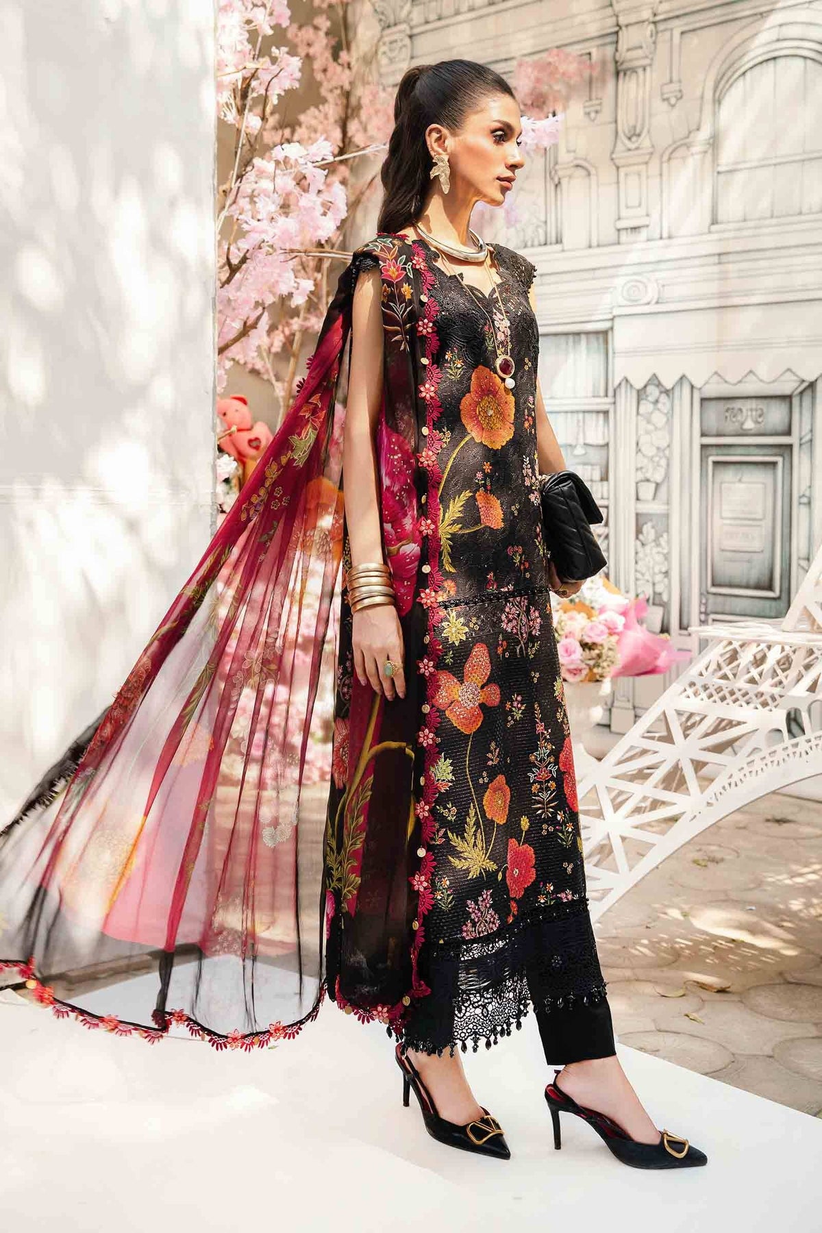 Maria B | M Prints Summer 25 | MPT-2607-B by Maria Faisal - Registered Vendor of : Maria B - type : Ladies Clothes - 100% original wedding dresses