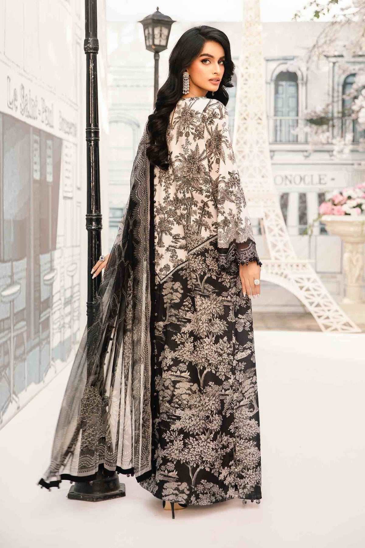 Maria B | M Prints Summer 25 | MPT-2608-B by Maria Faisal - Registered Vendor of : Maria B - type : Ladies Clothes - 100% original wedding dresses
