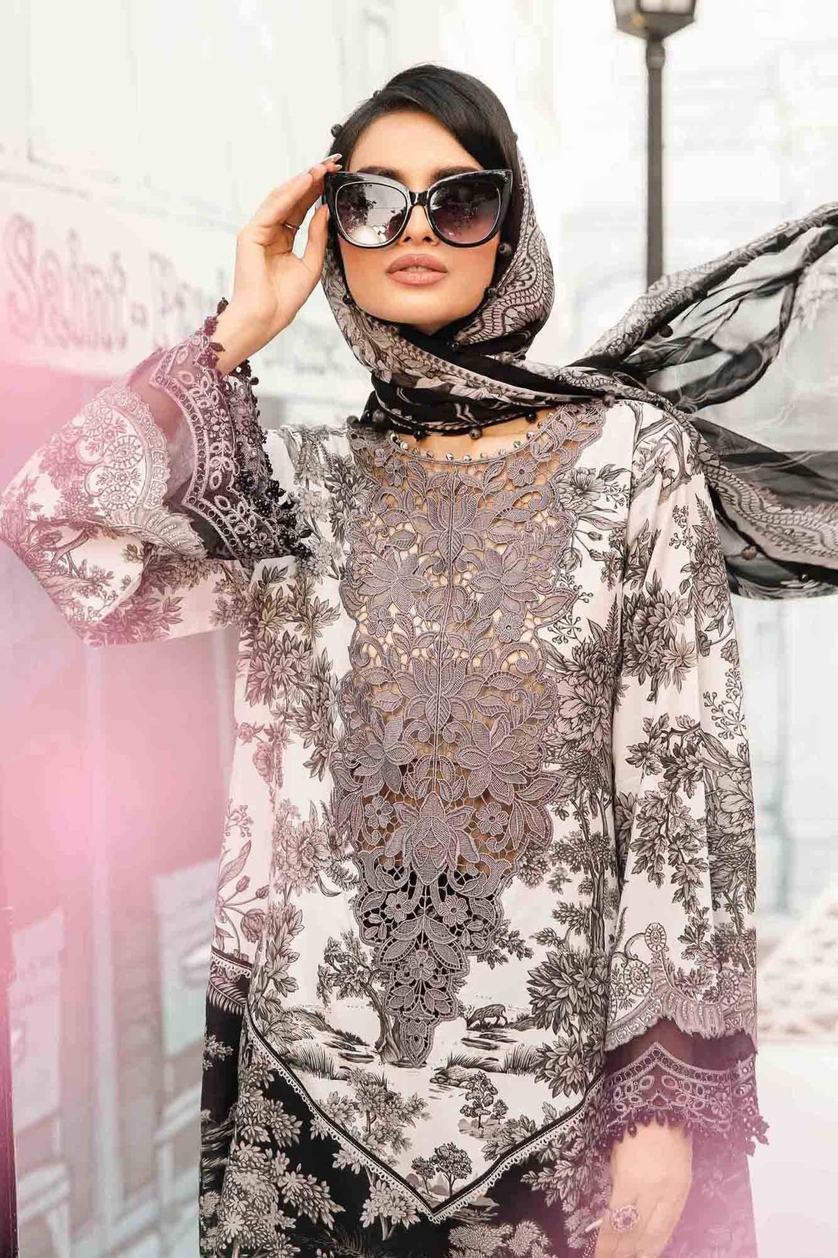 Maria B | M Prints Summer 25 | MPT-2608-B by Maria Faisal - Registered Vendor of : Maria B - type : Ladies Clothes - 100% original wedding dresses