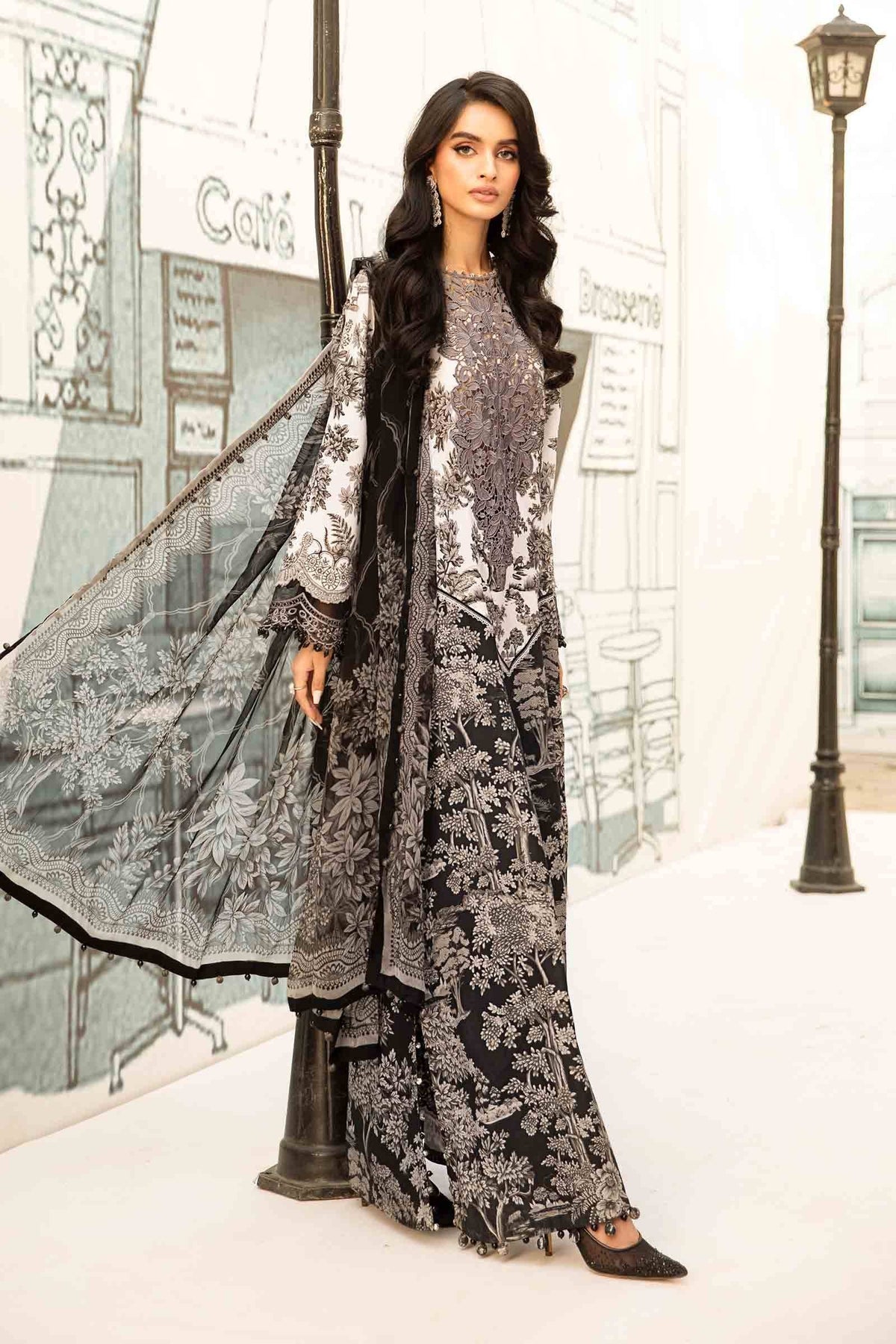 Maria B | M Prints Summer 25 | MPT-2608-B by Maria Faisal - Registered Vendor of : Maria B - type : Ladies Clothes - 100% original wedding dresses
