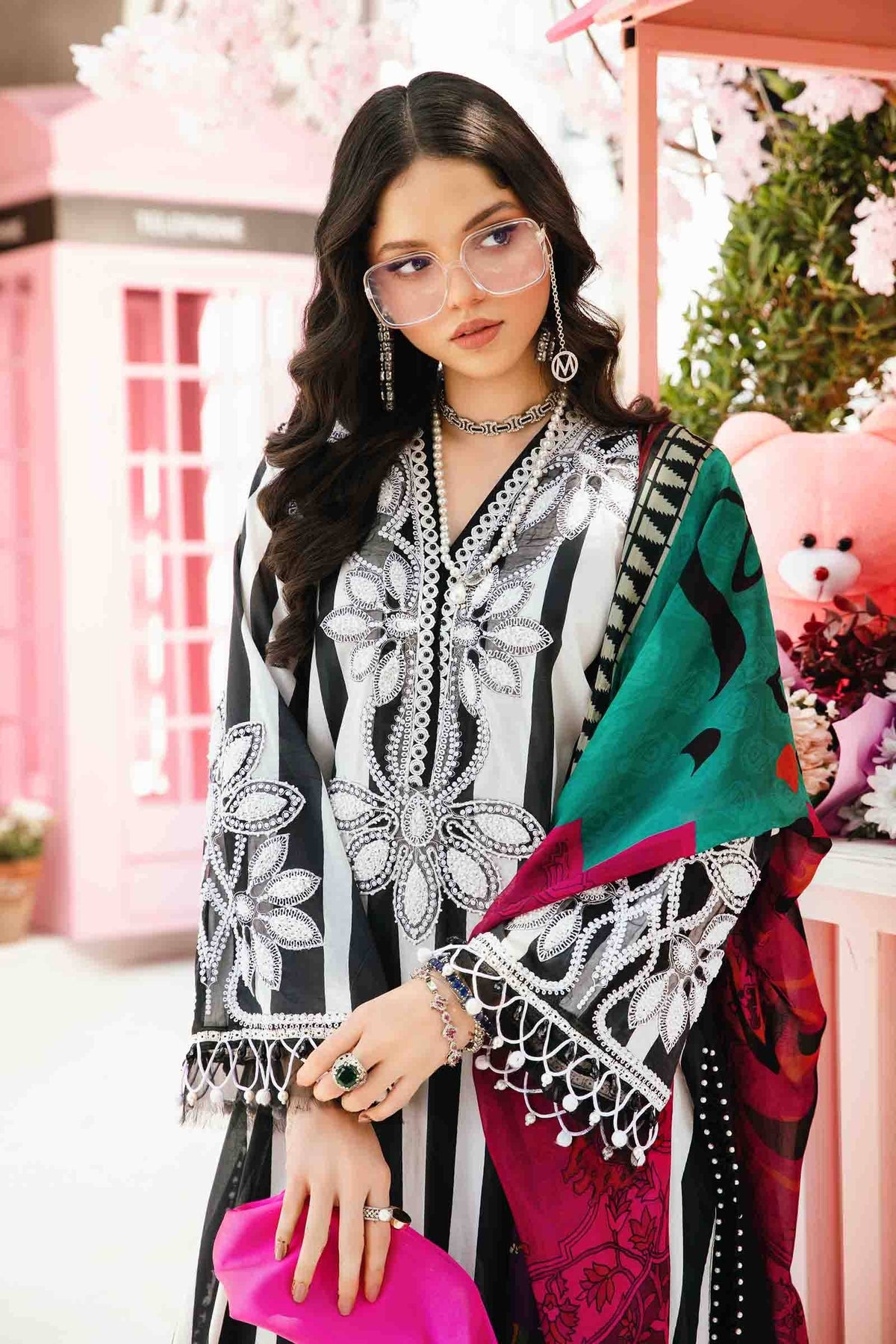 Maria B | M Prints Summer 25 | MPT-2609-B by Maria Faisal - Registered Vendor of : Maria B - type : Ladies Clothes - 100% original wedding dresses