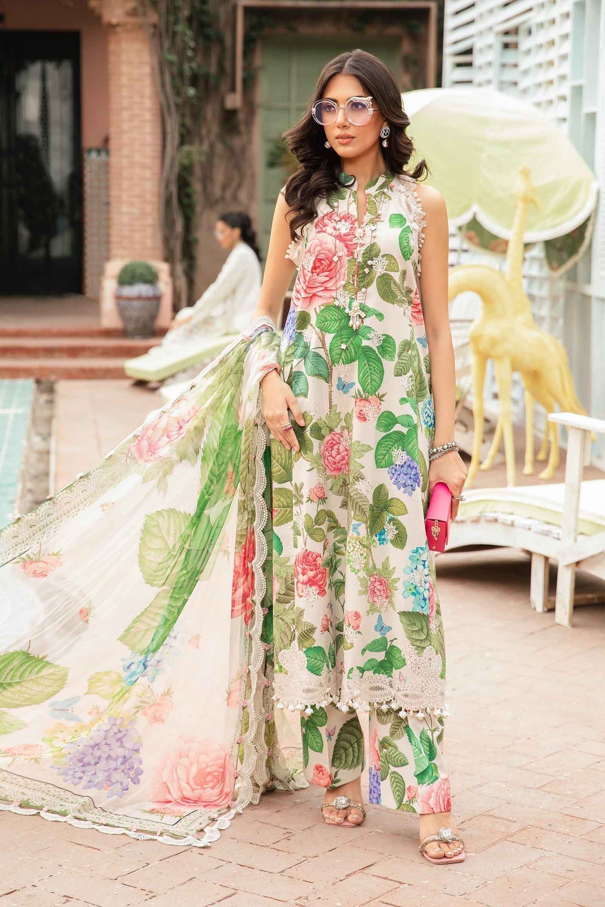 Maria.B | M Print Eid Edit | MPT-2210-A - Designer Dress with Intricate embroidery and embellishments. Shop elegent wedding dress at Maria Faisal.