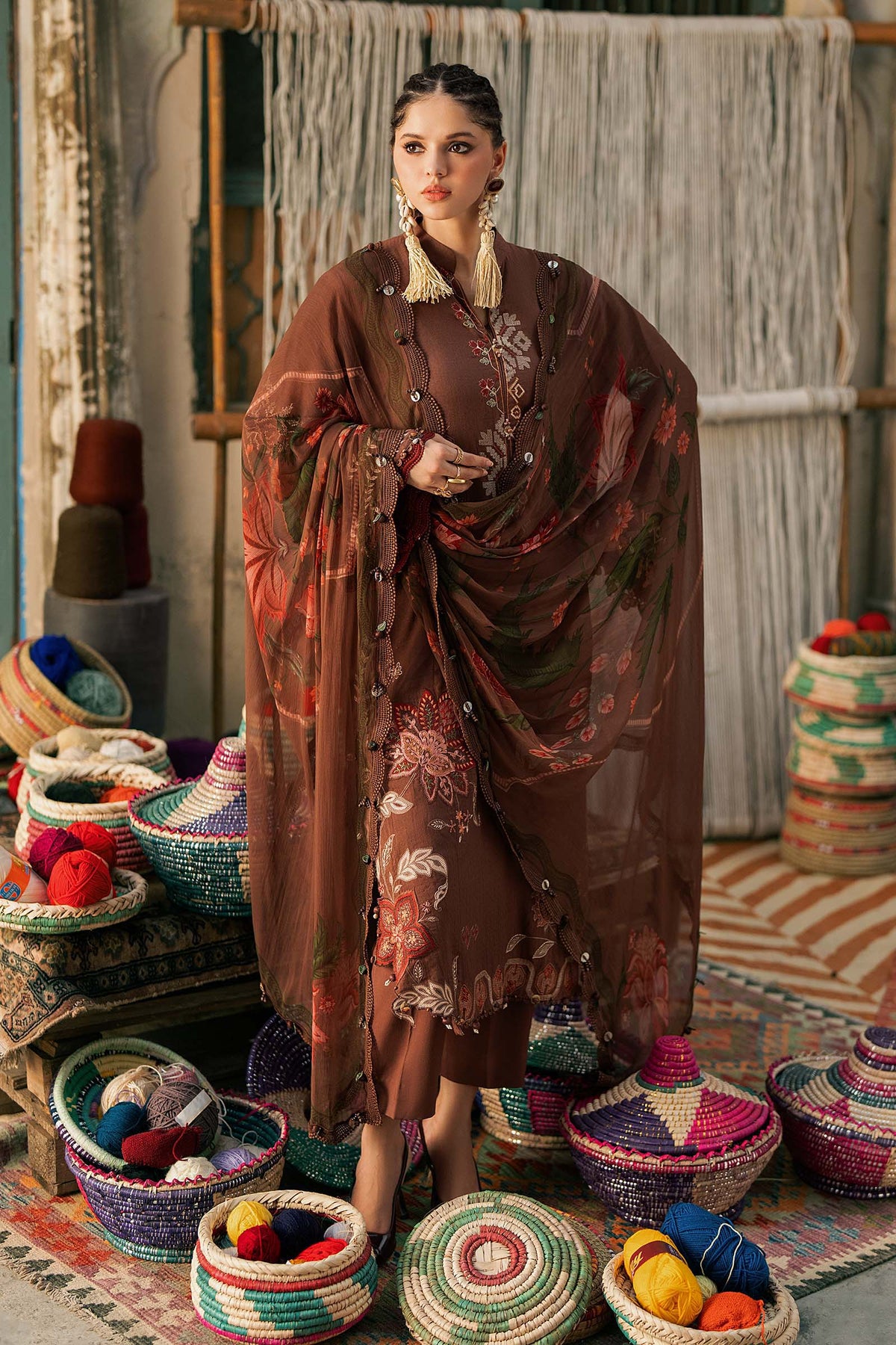 Maria B | M Prints Winter Fall 2026 | MPT-3110-B - Luxury Dress - available at Maria Faisal in UK and USA.