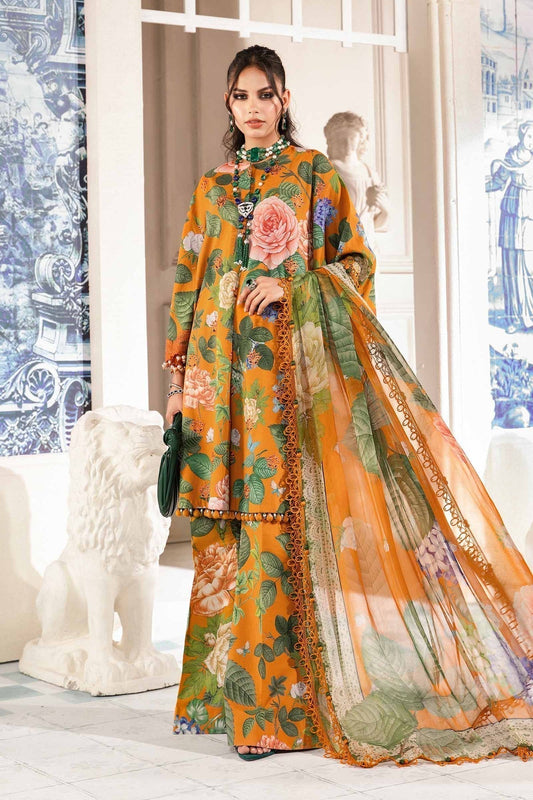 Maria.B | M Print Eid Edit | MPT-2210-B - Designer Dress with Intricate embroidery and embellishments. Shop elegent wedding dress at Maria Faisal.