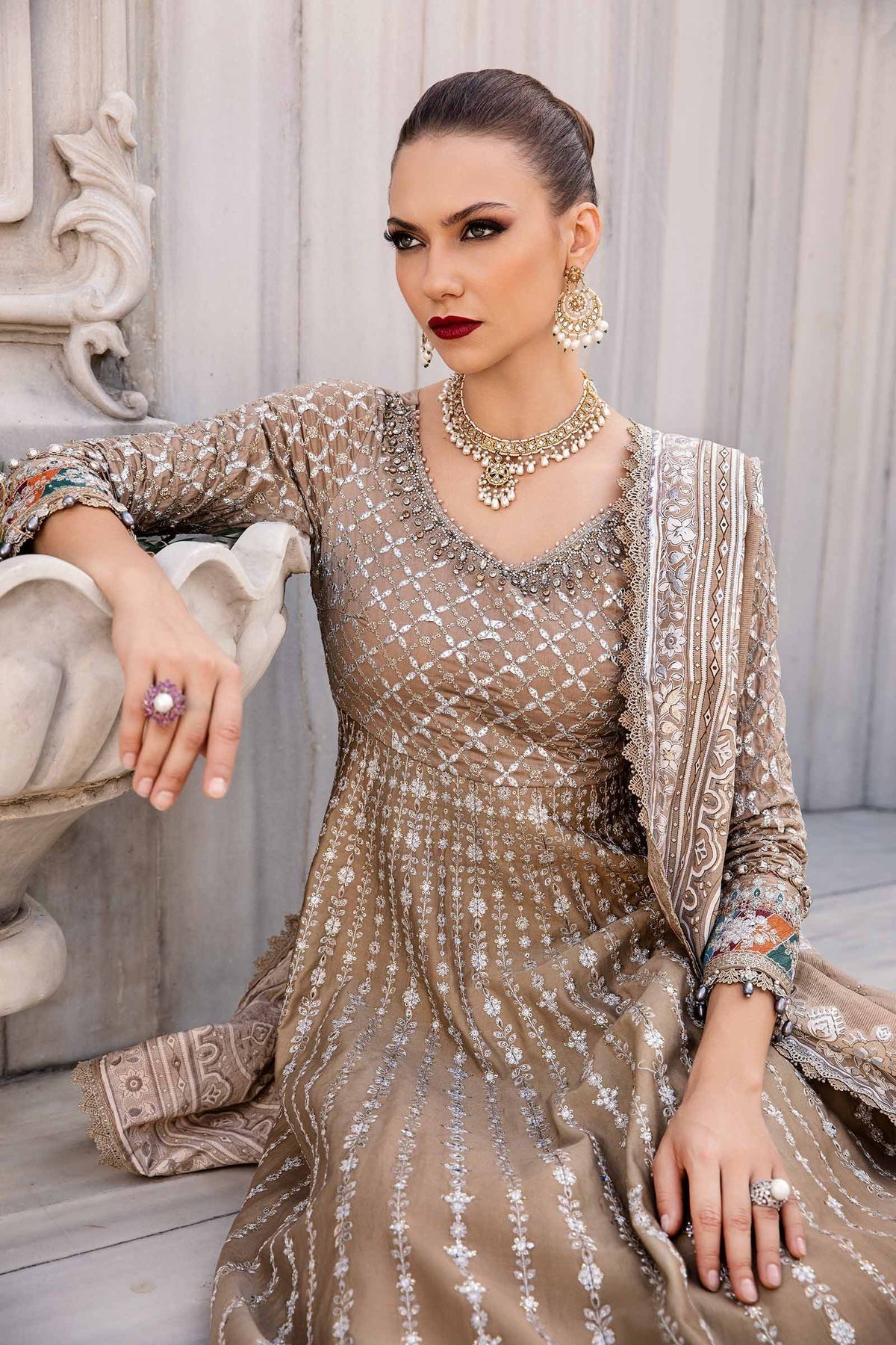 Maria B | Sateen Formals 24 | CST-810 - Ladies Clothes - Maria Faisal