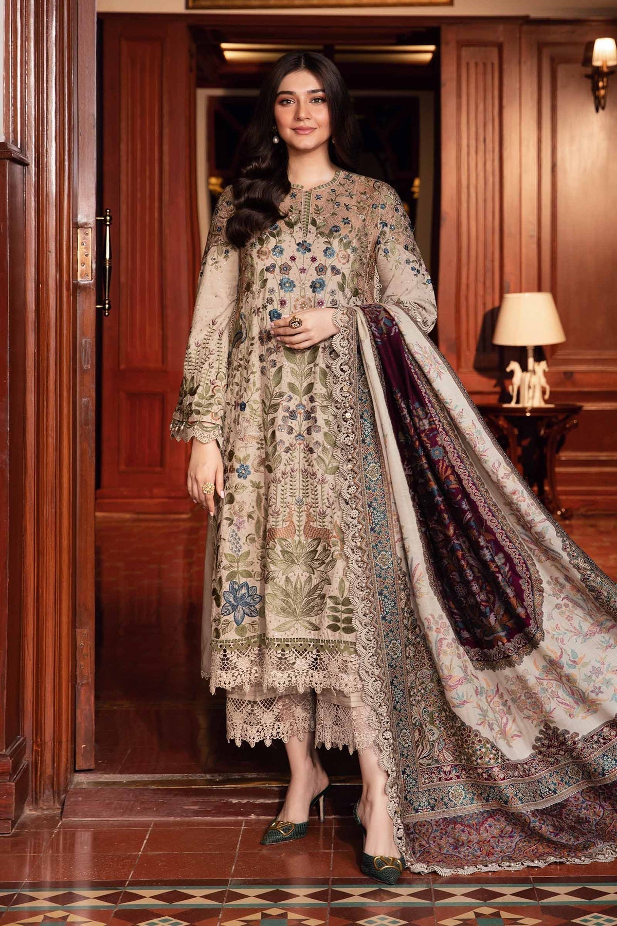 Maria B | Winter Luxe 24 | DL-1211 - Ladies Clothes - Maria Faisal