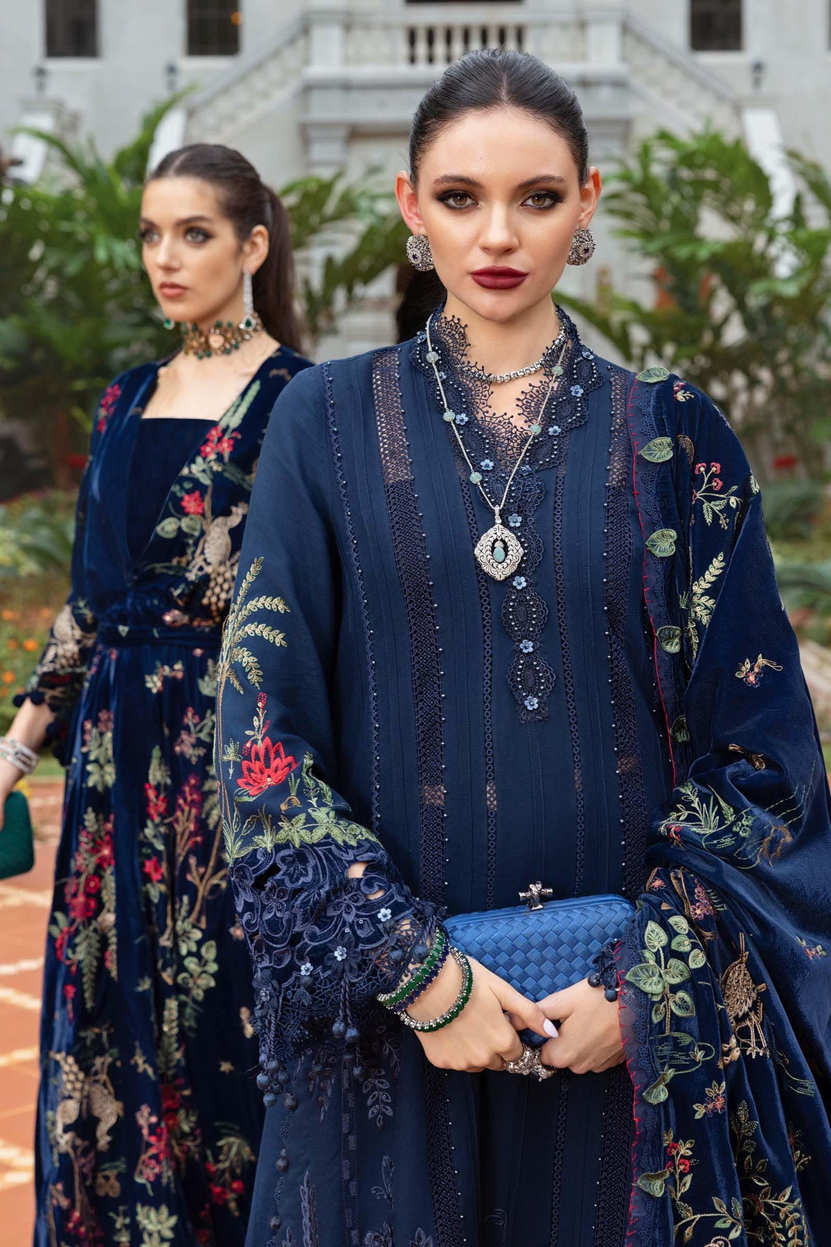 Maria B | Winter Luxe 25 | WL-1312 - Casual Dress - available at Maria Faisal in UK and USA.