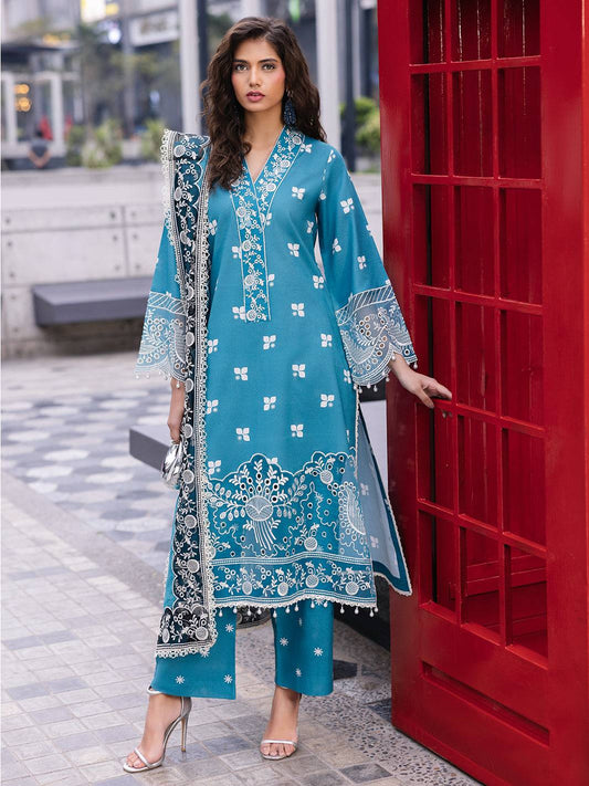Mahnur | Broadway Luxury Lawn 25 | Scarlet by Maria Faisal - Registered Vendor of : Mahnur - type : Ladies Clothes - 100% original wedding dresses