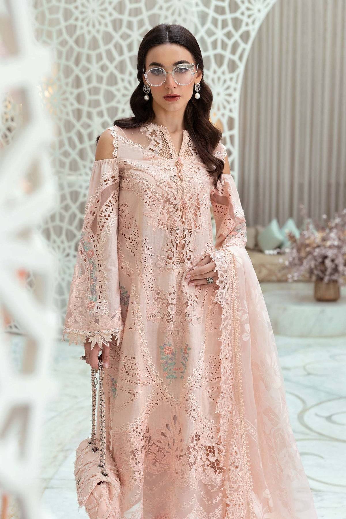 Maria B | Luxury Lawn 25 | D-2513-A by Maria Faisal - Registered Vendor of : Maria B - type : Ladies Clothes - 100% original wedding dresses