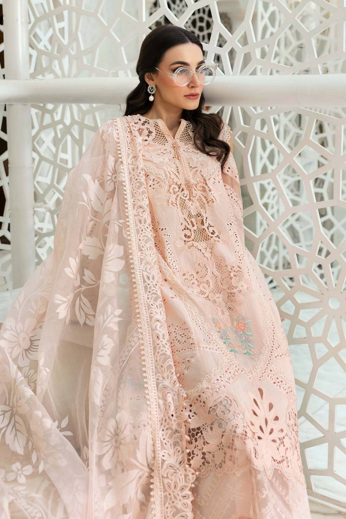 Maria B | Luxury Lawn 25 | D-2513-A by Maria Faisal - Registered Vendor of : Maria B - type : Ladies Clothes - 100% original wedding dresses