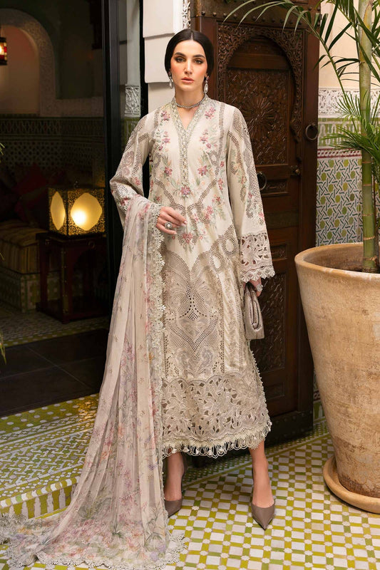 Maria B | Luxury Lawn 25 | D-2514-B by Maria Faisal - Registered Vendor of : Maria B - type : Ladies Clothes - 100% original wedding dresses