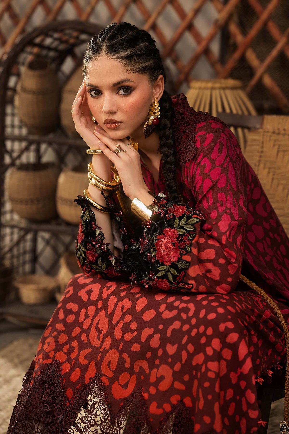 Maria B | M Prints Winter Fall 2026 | MPT-3101-A - Luxury Dress - available at Maria Faisal in UK and USA.