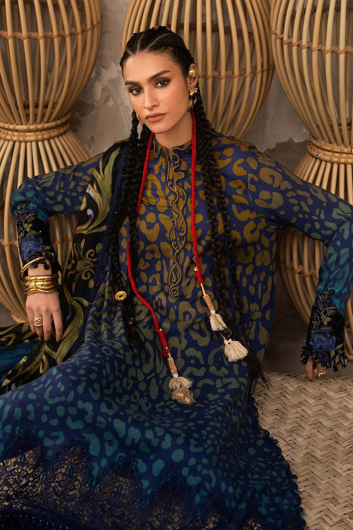 Maria B | M Prints Winter Fall 2026 | MPT-3101-B - Luxury Dress - available at Maria Faisal in UK and USA.