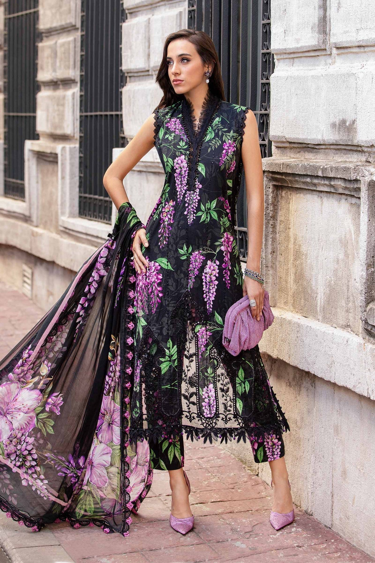 Maria B | M Prints Fall Edit 24 | MPT-2301-B - Ladies Clothes - Maria Faisal