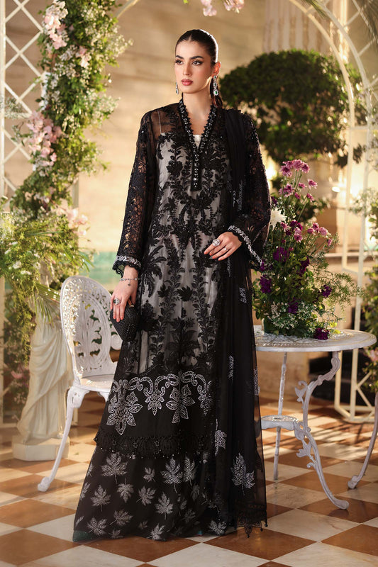 Maria b | Chiffon Formals 26 | MPC-26-101-Black - Formal Dress - available at Maria Faisal in UK and USA.