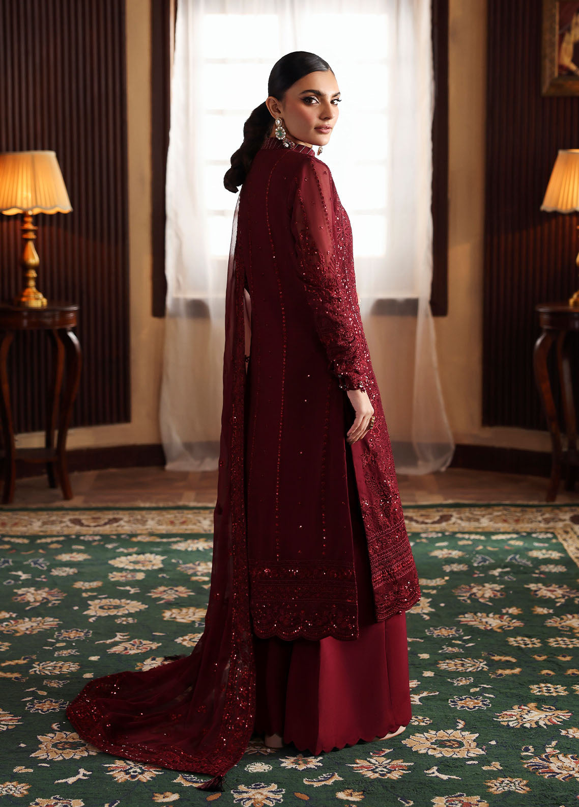 Gulaal | I Evayna Embroidered Chiffon | Vezeen - Ladies Clothes - Maria Faisal