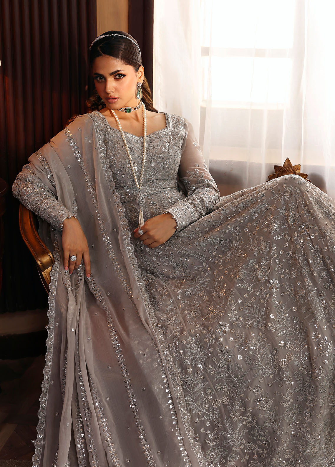 Gulaal | I Evayna Embroidered Chiffon | Sheyza - Ladies Clothes - Maria Faisal