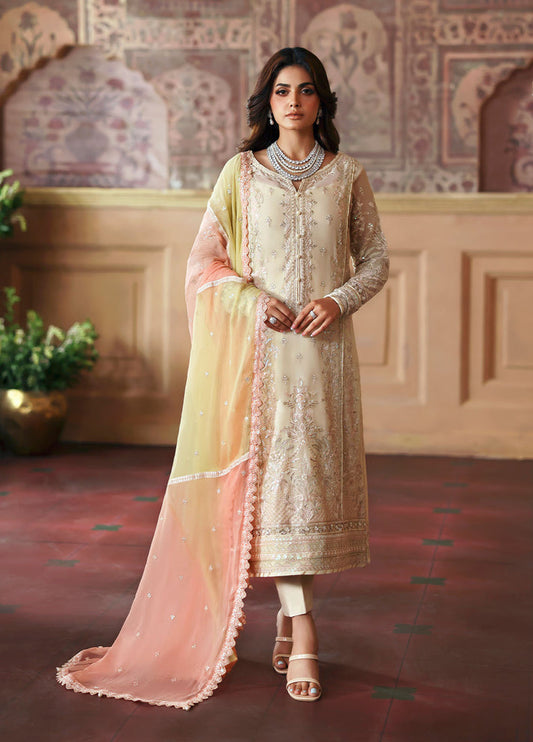 Gulaal | I Evayna Embroidered Chiffon | Fareyah - Ladies Clothes - Maria Faisal