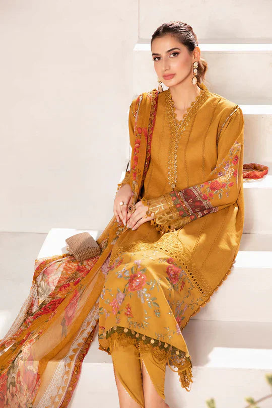 Maria.B | M Print Eid Edit | MPT-2202-A - Designer Dress with Intricate embroidery and embellishments. Shop elegent wedding dress at Maria Faisal.