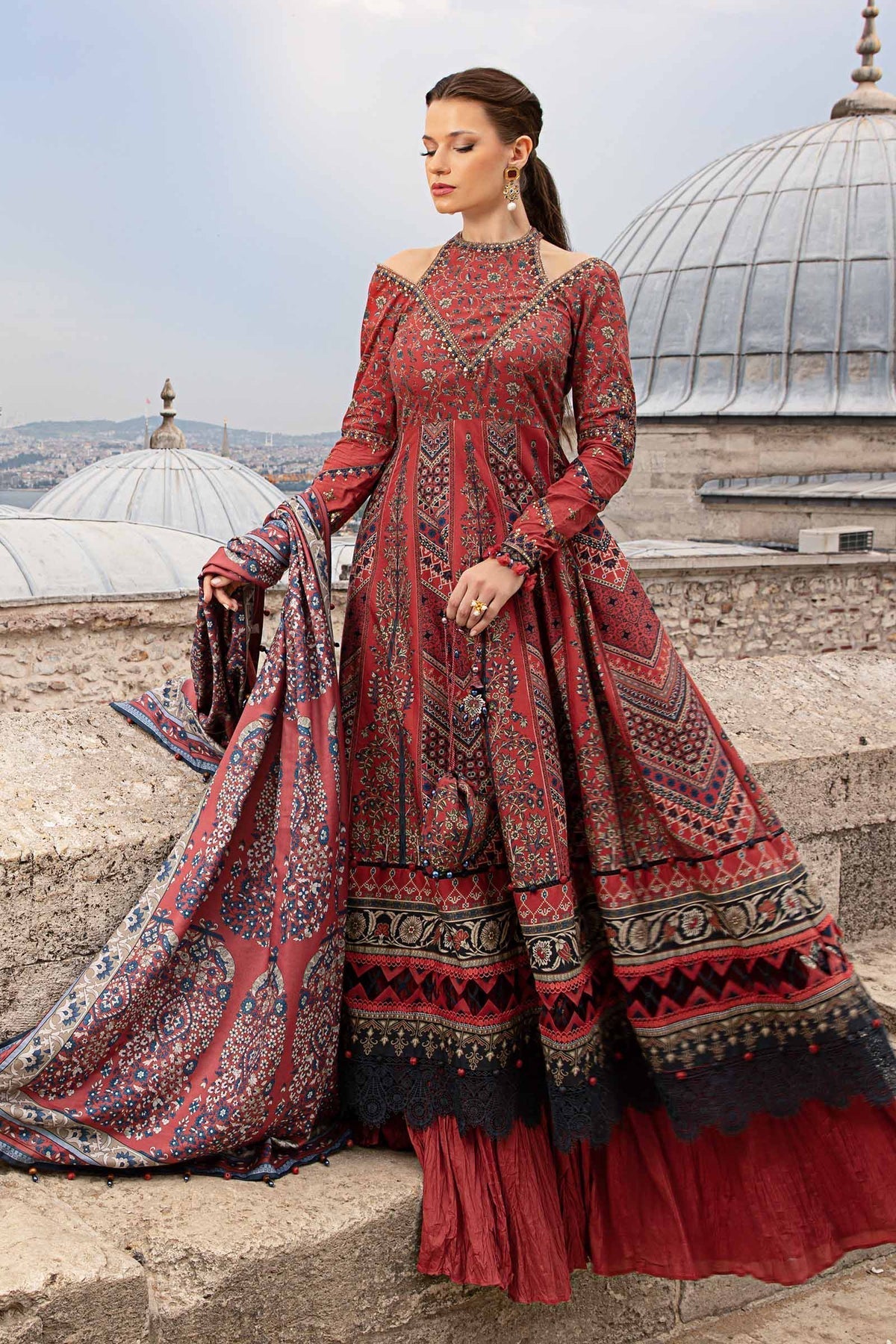 Maria B | M Prints Fall Edit 24 | MPT-2302-B - Ladies Clothes - Maria Faisal