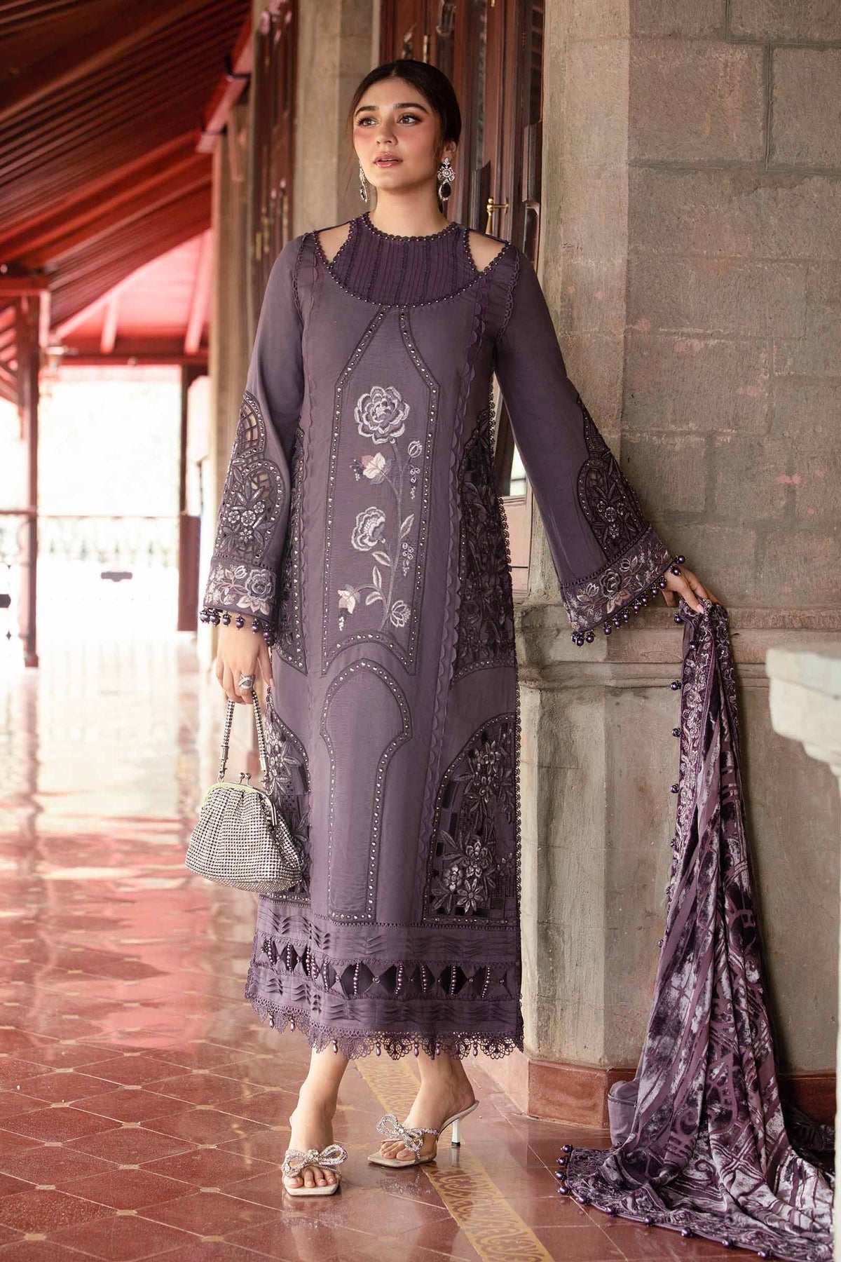 Maria B | Winter Luxe 24 | Velvet DL-1202 - Ladies Clothes - Maria Faisal
