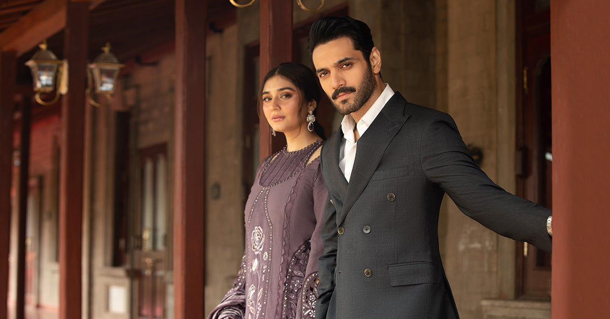 Maria B | Winter Luxe 24 | Velvet DL-1202 - Ladies Clothes - Maria Faisal