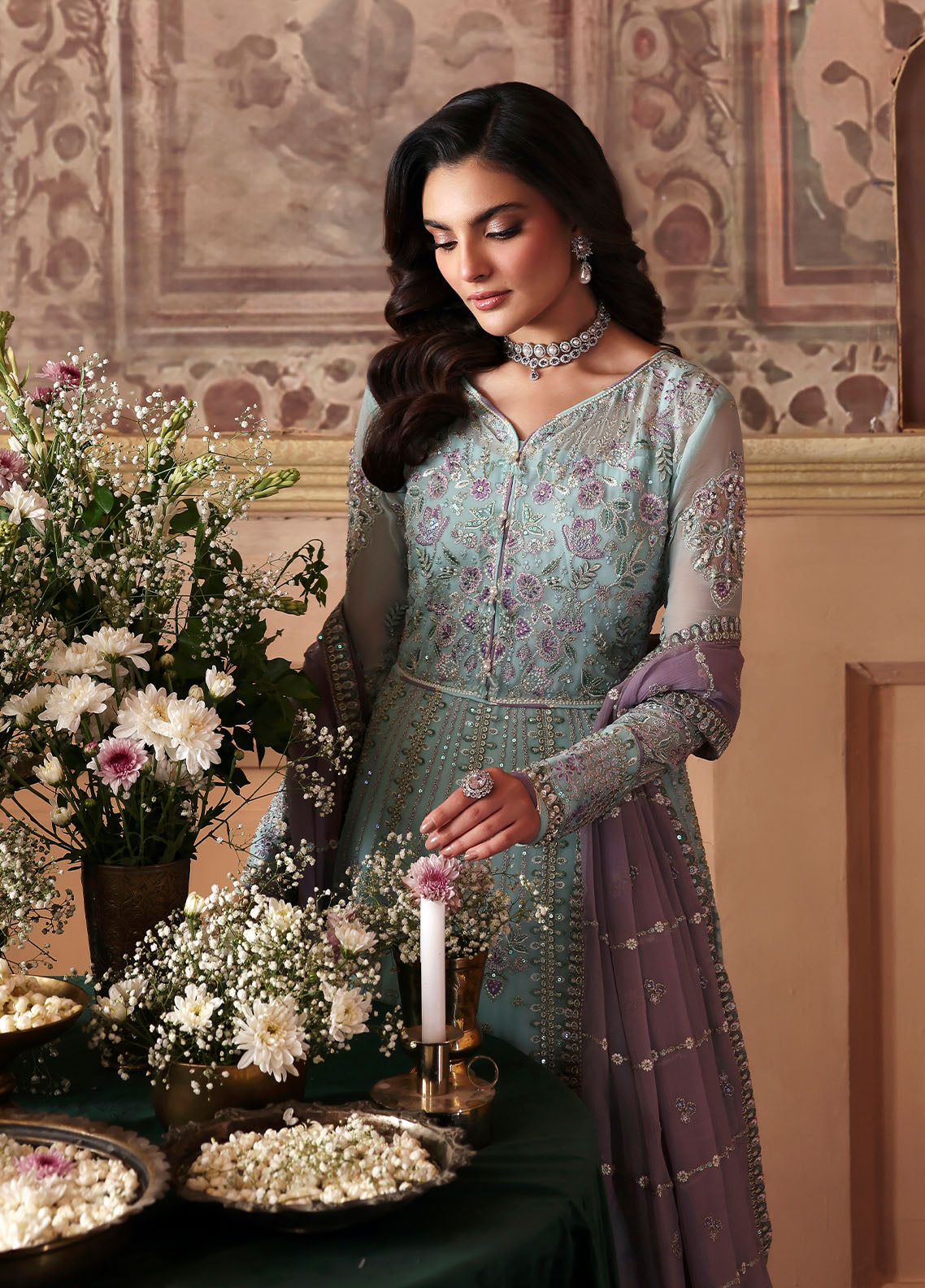 Gulaal | I Evayna Embroidered Chiffon | Delina - Ladies Clothes - Maria Faisal