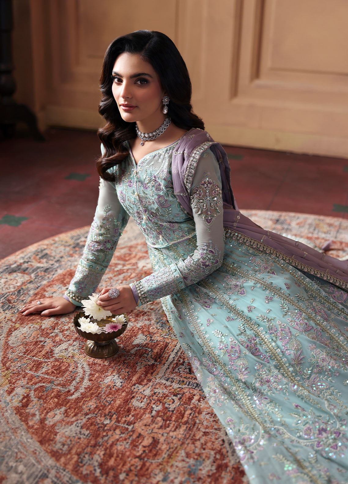 Gulaal | I Evayna Embroidered Chiffon | Delina - Ladies Clothes - Maria Faisal