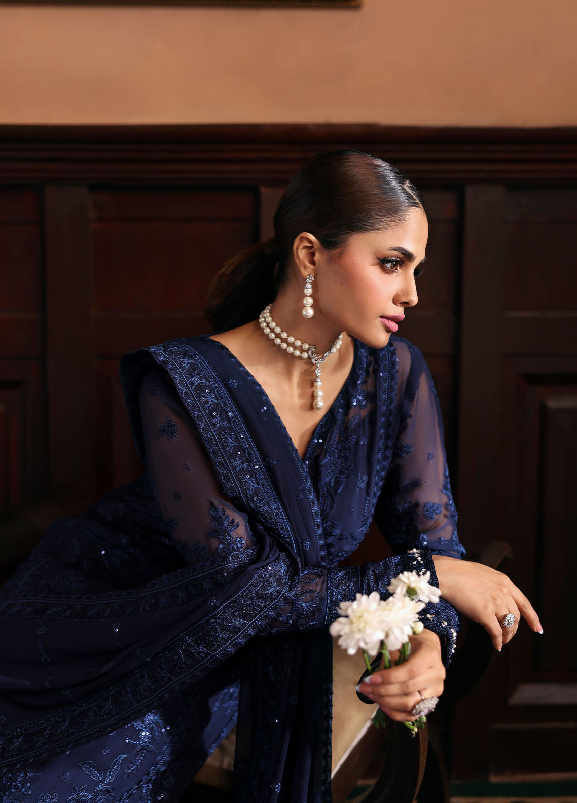 Gulaal | I Evayna Embroidered Chiffon | Leesha - Ladies Clothes - Maria Faisal