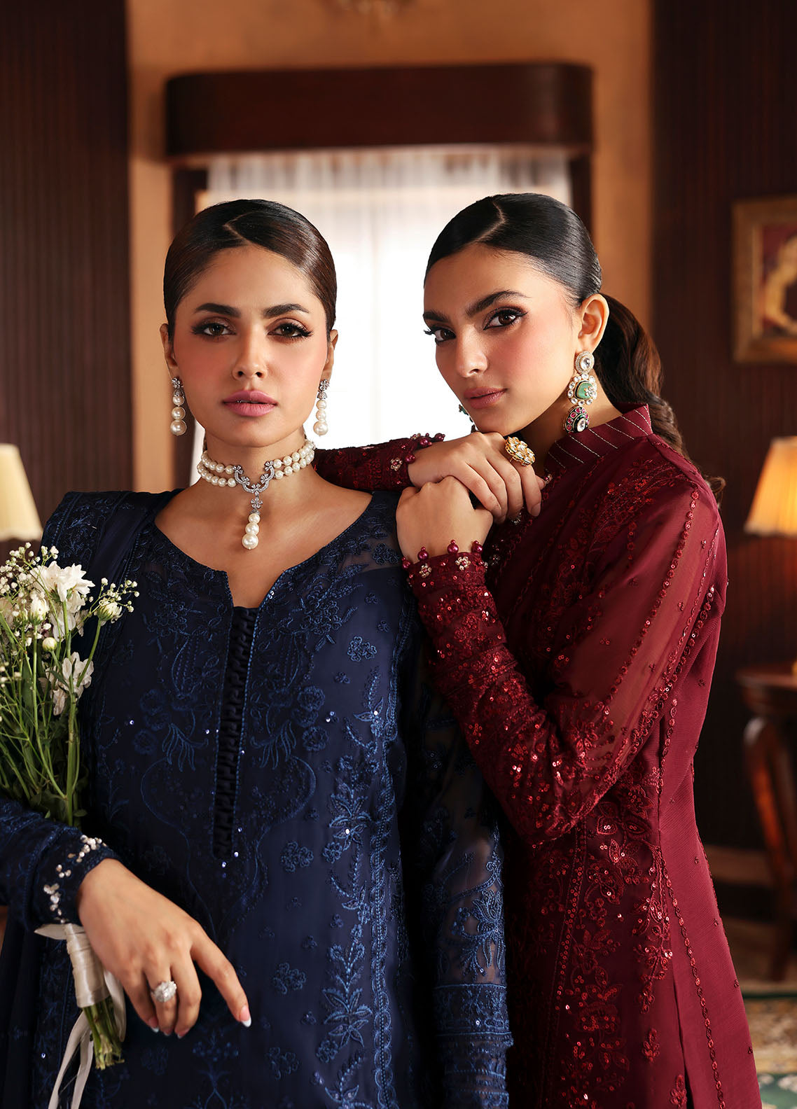 Gulaal | I Evayna Embroidered Chiffon | Leesha - Ladies Clothes - Maria Faisal