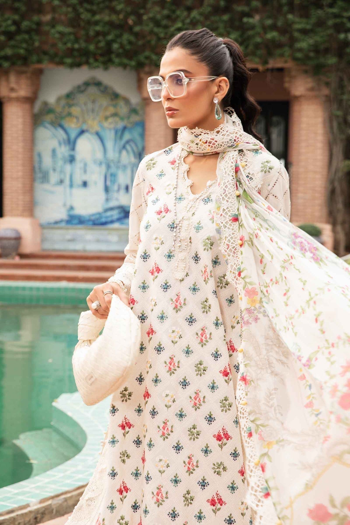 Maria.B | M Print Eid Edit | MPT-2203-A - Designer Dress with Intricate embroidery and embellishments. Shop elegent wedding dress at Maria Faisal.