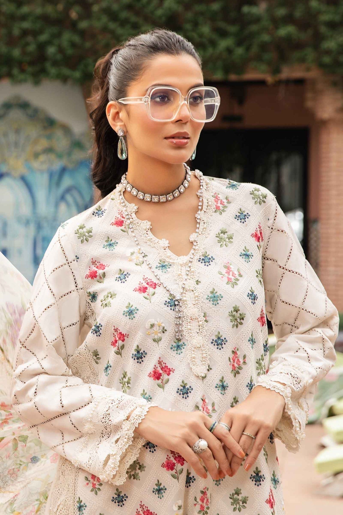 Maria.B | M Print Eid Edit | MPT-2203-A - Designer Dress with Intricate embroidery and embellishments. Shop elegent wedding dress at Maria Faisal.