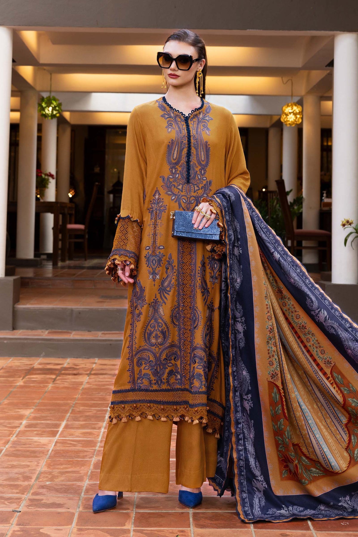 MPT-2803-A – authentic Pakistani dress from the M Prints Winter 25 collection for women in the UK