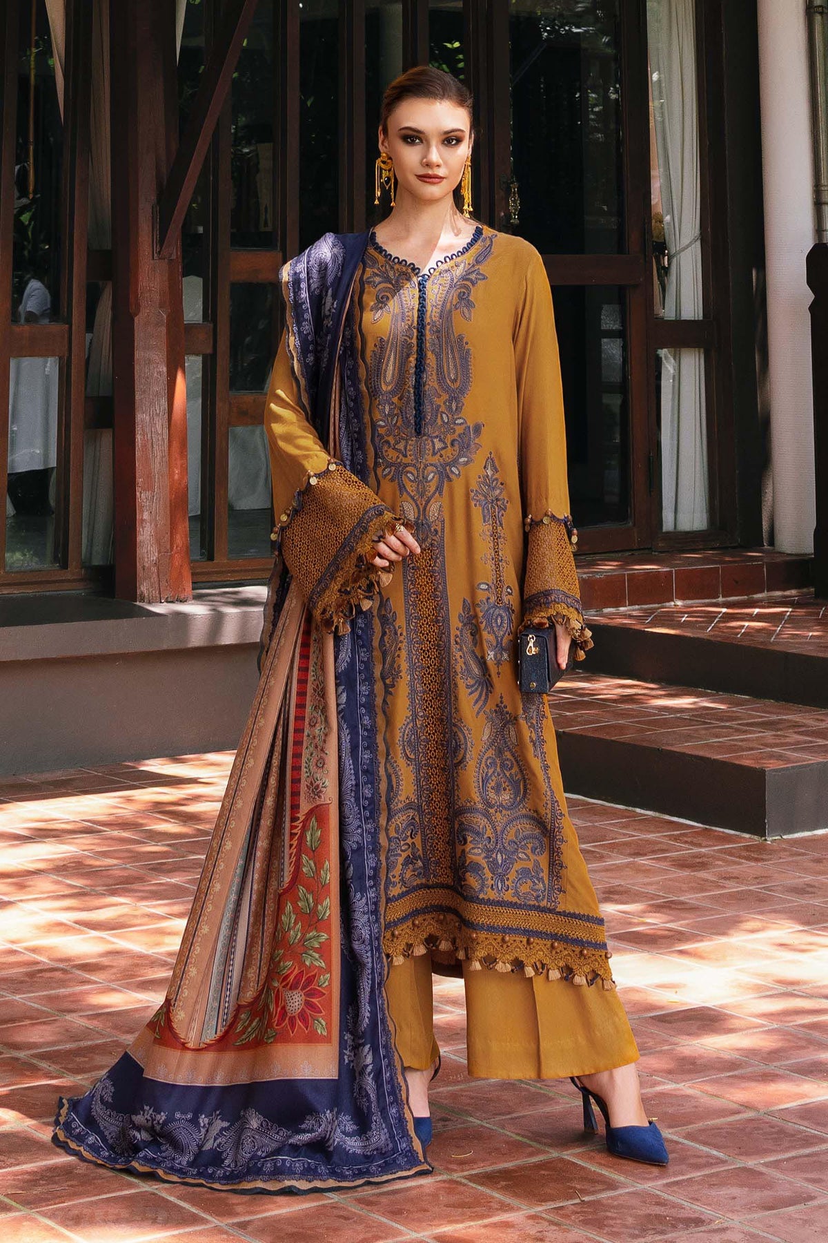 MPT-2803-A – authentic Pakistani dress from the M Prints Winter 25 collection for women in the UK