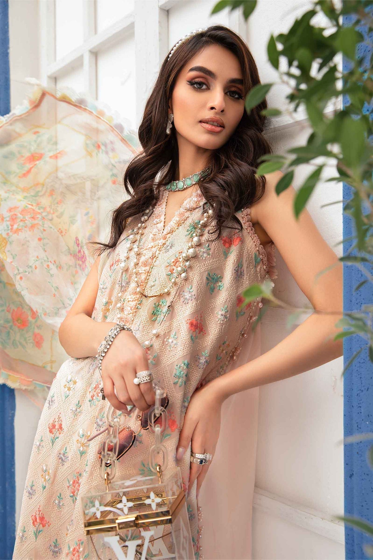 Maria.B | M Print Eid Edit | MPT-2203-B - Designer Dress with Intricate embroidery and embellishments. Shop elegent wedding dress at Maria Faisal.