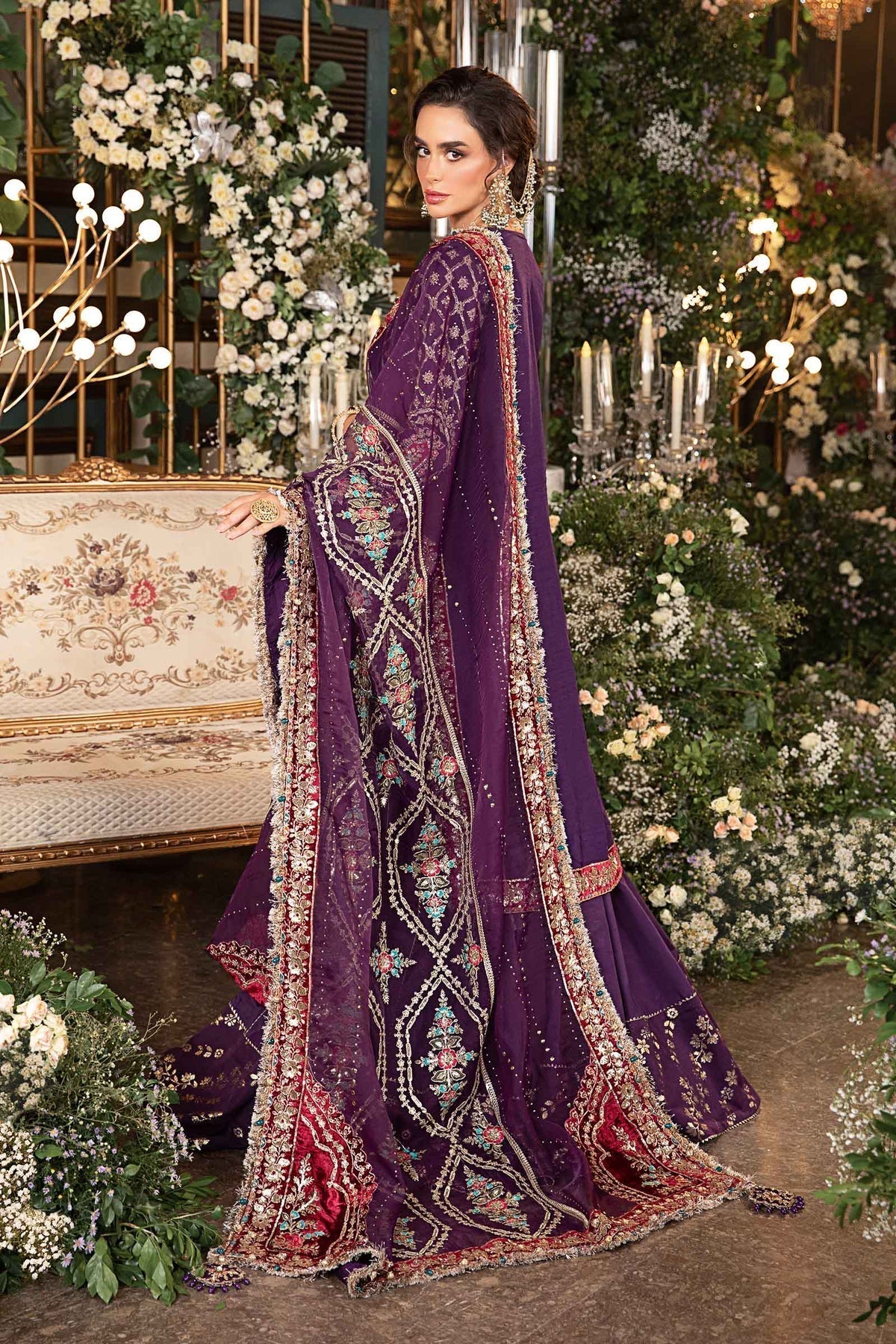 Maria B | Mbroidered Formals 24 | Organza Suit | BD-2903 - Designer Dress with Intricate embroidery and embellishments. Shop elegent wedding dress at Maria Faisal.