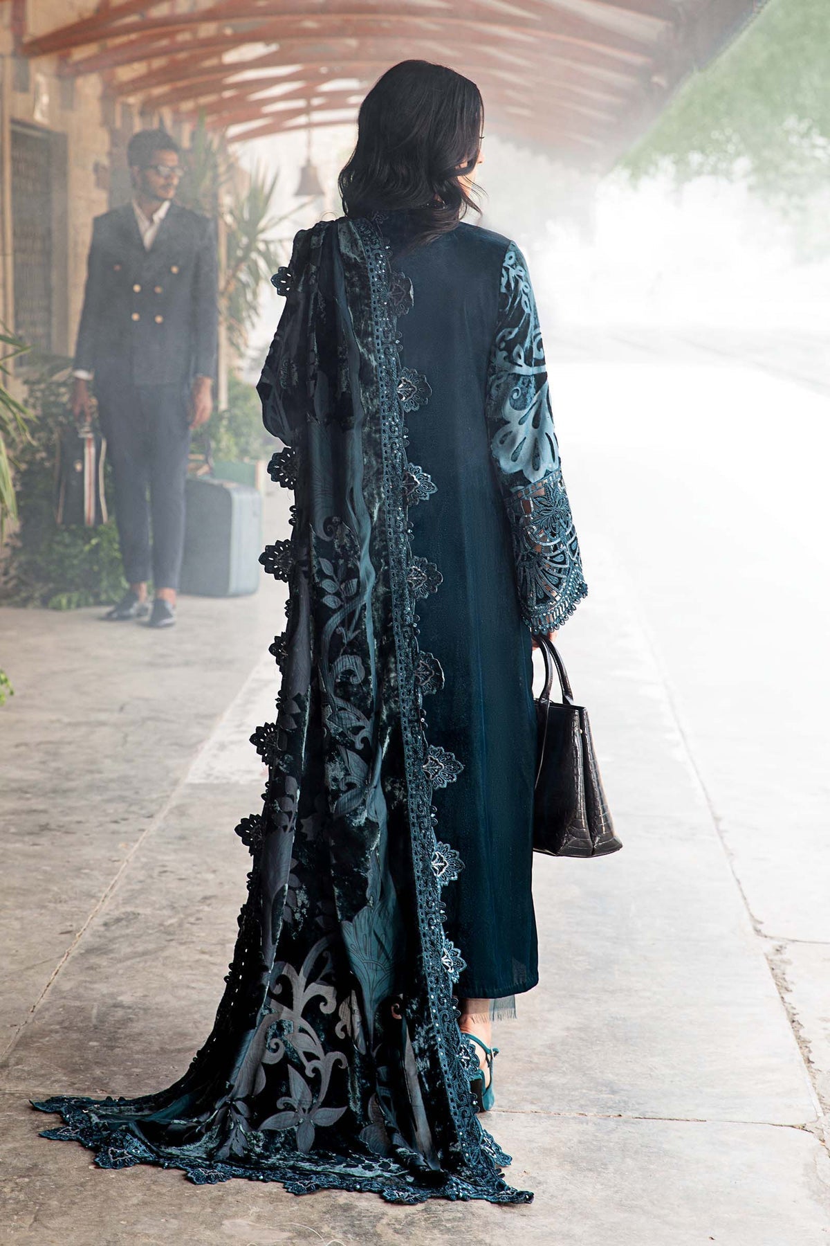 Maria B | Winter Luxe 24 | Velvet DL-1203 - Ladies Clothes - Maria Faisal