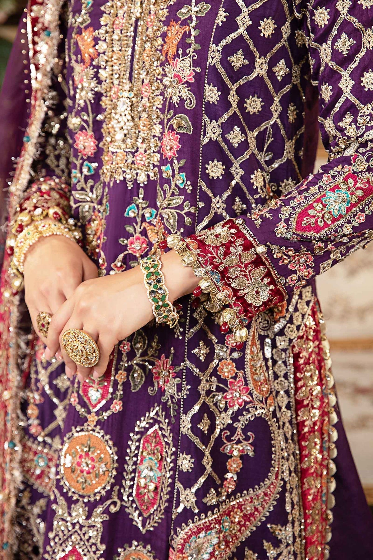 Maria B | Mbroidered Formals 24 | Organza Suit | BD-2903 - Designer Dress with Intricate embroidery and embellishments. Shop elegent wedding dress at Maria Faisal.