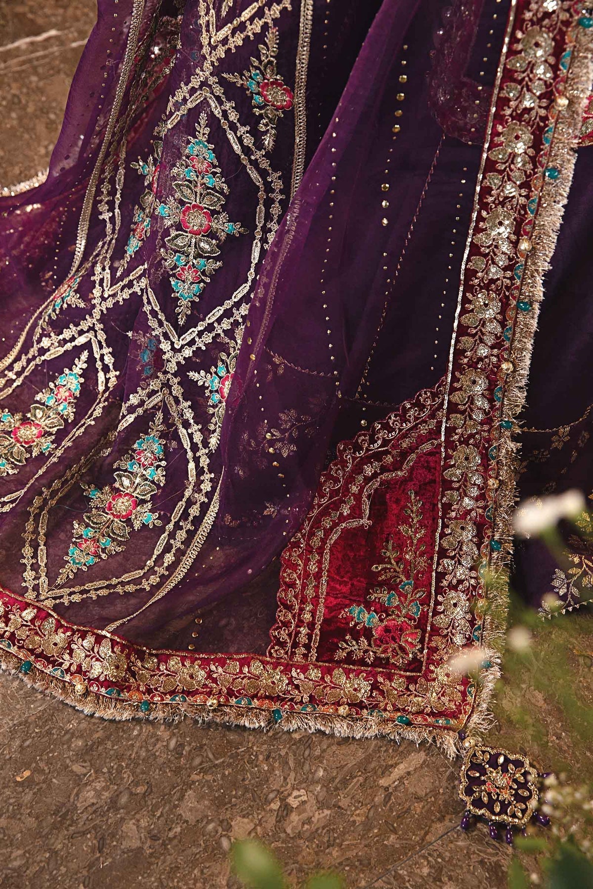 Maria B | Mbroidered Formals 24 | Organza Suit | BD-2903 - Designer Dress with Intricate embroidery and embellishments. Shop elegent wedding dress at Maria Faisal.