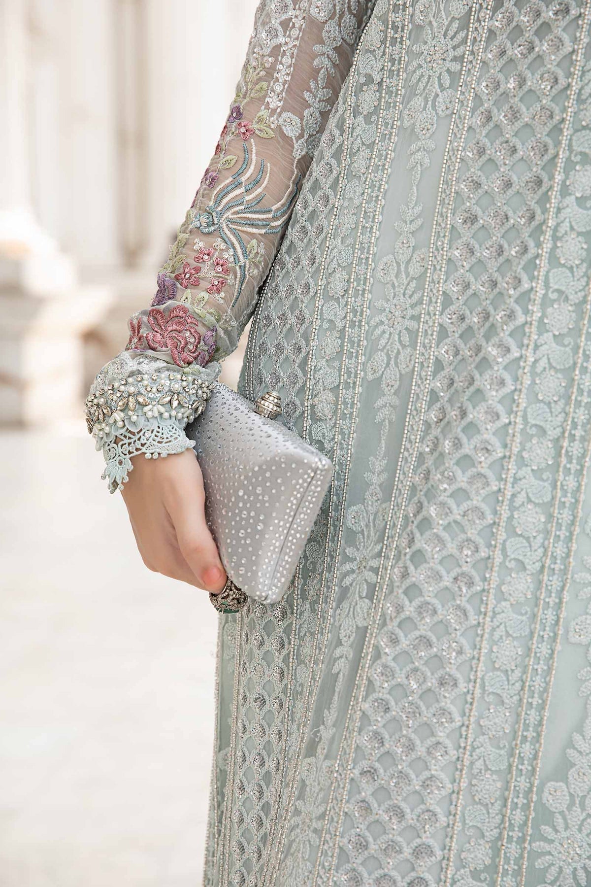 Maria B | Chiffon Formals 24 | Chiffon Suit | MPC-24-103 - Wedding Dress - Maria Faisal