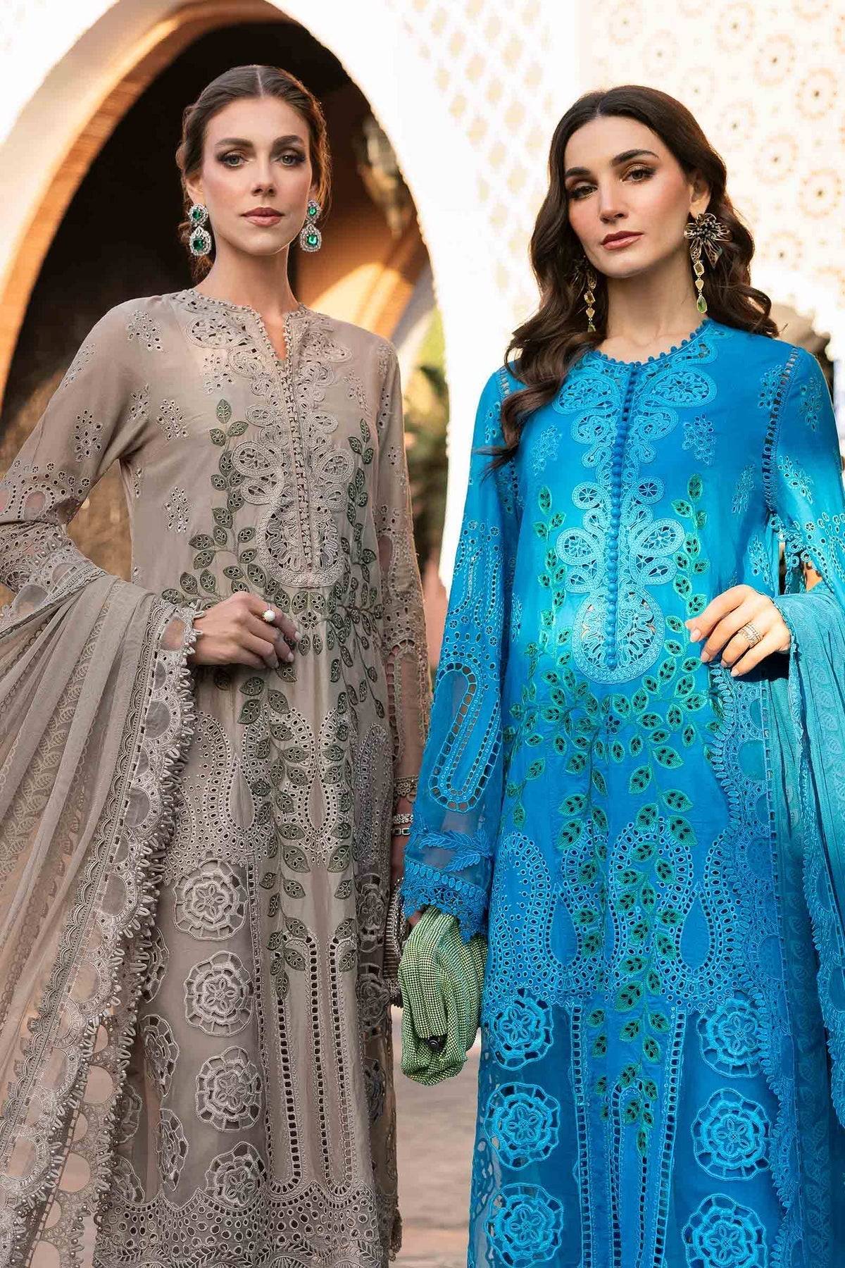 Maria B | Luxury Lawn 25 | D-2503-A by Maria Faisal - Registered Vendor of : Maria B - type : Ladies Clothes - 100% original wedding dresses